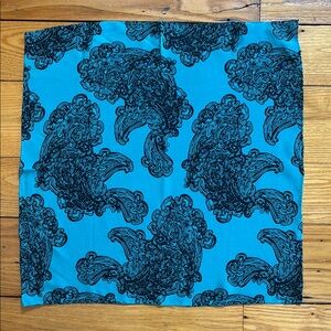 Kiton Blue Green Teal Silk Scarf or Pocket square 17”